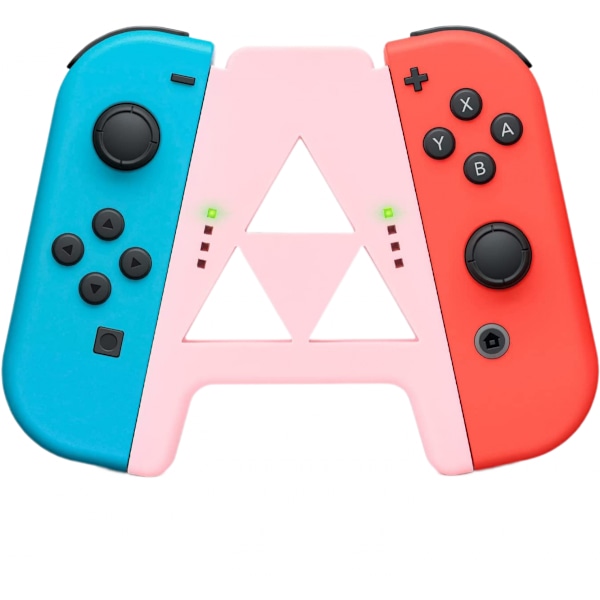 Slide Joy Con Laddningsgrepp för Switch/Switch OLED Portabel Joy Con Laddare Kontroll Komfortgrepp Snabb Laddning Medan Du Spelar (Rosa)_xx