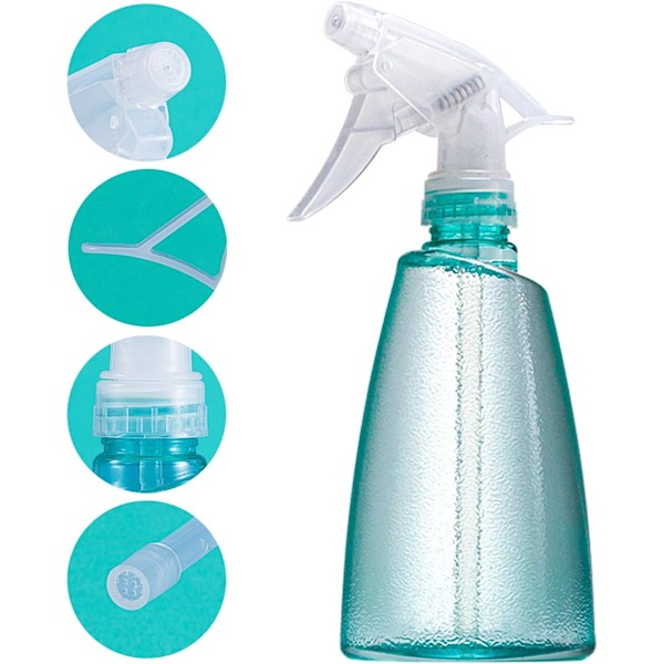 Tomma plastsprayflaskor (3-pack) - 17oz sprayflaska, sprayflaska, plastsprayflaska för rengöringslösning, hår, eteriska oljor, växter,