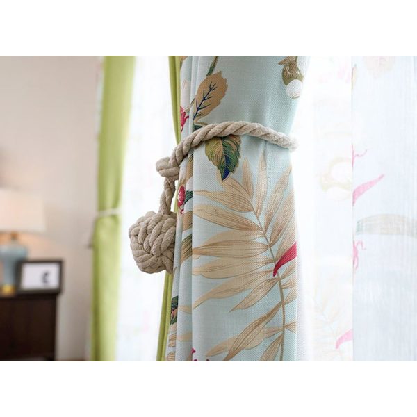 4-pak Gardin Tie Backs Robust Reb Håndlavede Rustikke Dekorative Tiebacks Beige