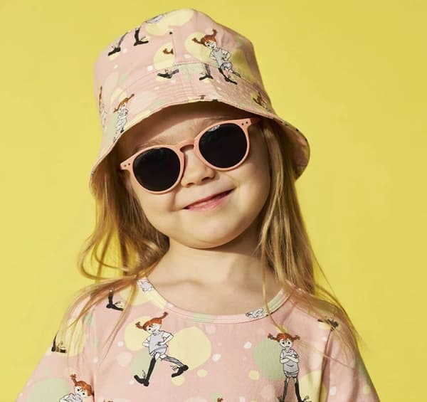 Pippi Langstrømpe - Munter Pippi-hat lyserød 52/54 cm Ljusrosa pink