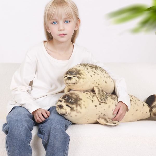22\" Plumpig Säl Kudde Plyschdjur Mjuk Leksak Söta Mjuka Kroppen Säl Stor