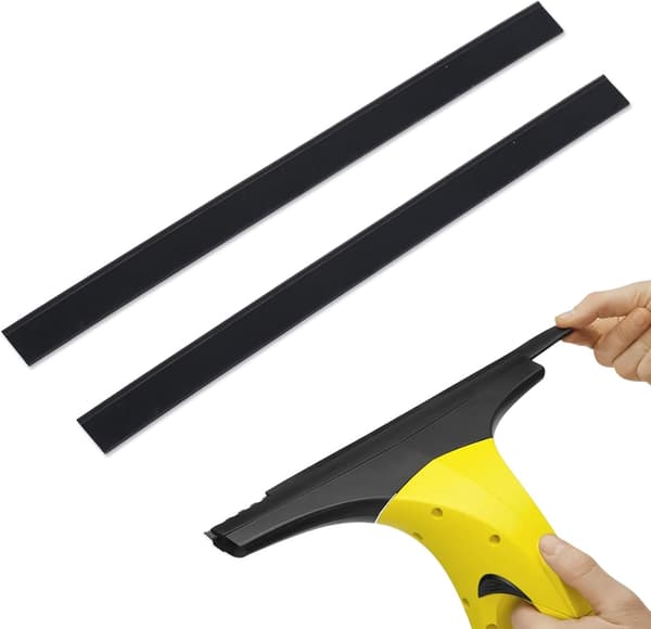 Kompatible 4 stk. erstatningsgummilepper for Karcher vindusvaskerblader, vindusnal i rustfritt stål, viskergummi, vindusviskergummi