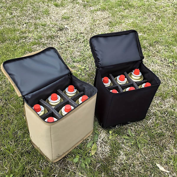 Opbevaringstaske til gasbeholder til udendørs camping Sort Black Small