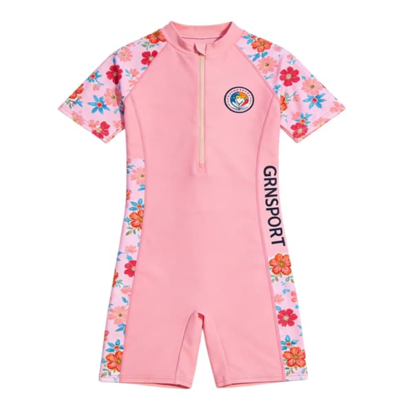 Børnebadedragt, drenges sommer nye solbeskyttelse i ét stykke 2675 Purple Patchwork M(110)