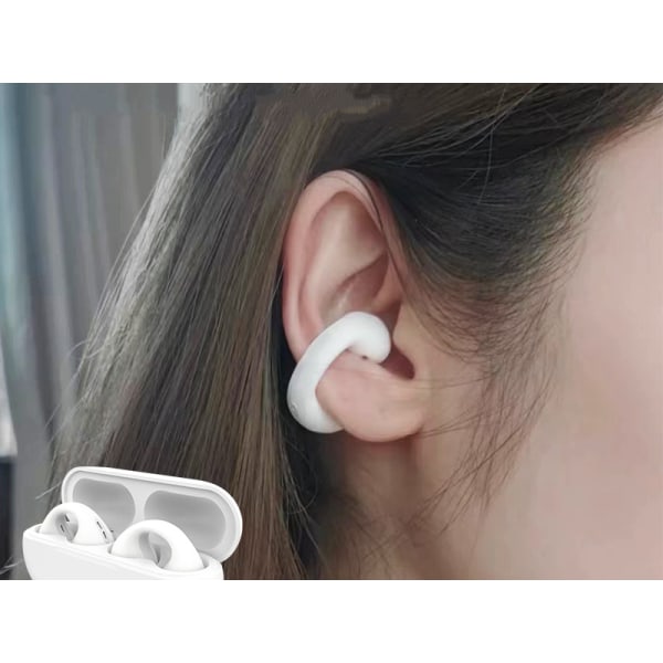 5.3 Øreklemme Ikke-i-øret trådløse Bluetooth-sportshodetelefoner White