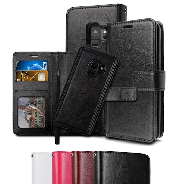 Samsung S9 Plus - Wallet Case / Magnetic Cover 2 in 1 - Choose Color! Black