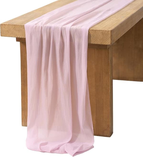 Hvid polyester bordløber 75x300 cm - Rektangulær dug til fest, bryllup, ferie og hverdagsmiddagsindretning Wit 75 cm x 300 cm