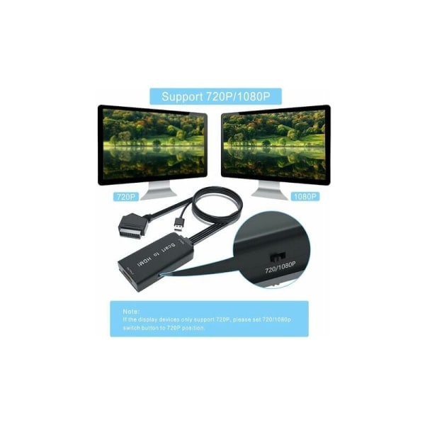 SCART til HDMI-omformer Scart til HDMI-kabel Videolydkontakt