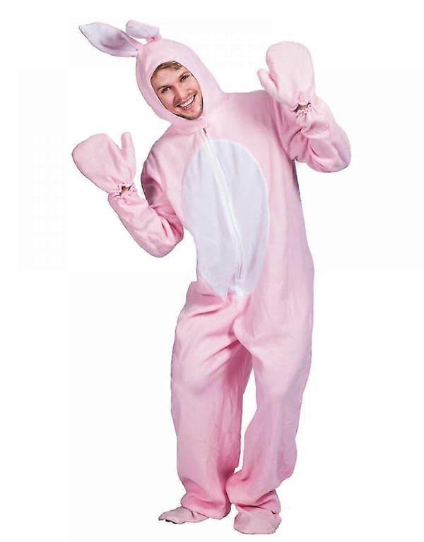 Rosa Kanin Kostym Vuxen Djur Pyjamas Party Kostym