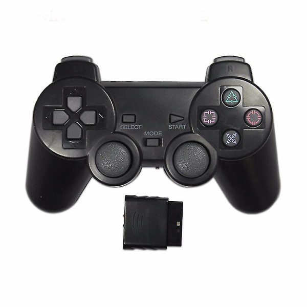 Gjennomsiktig fargekontroller for Sony Ps2 Wireless Gamepad 2.4ghz Vibration Controle Gamepad for Playstation 2