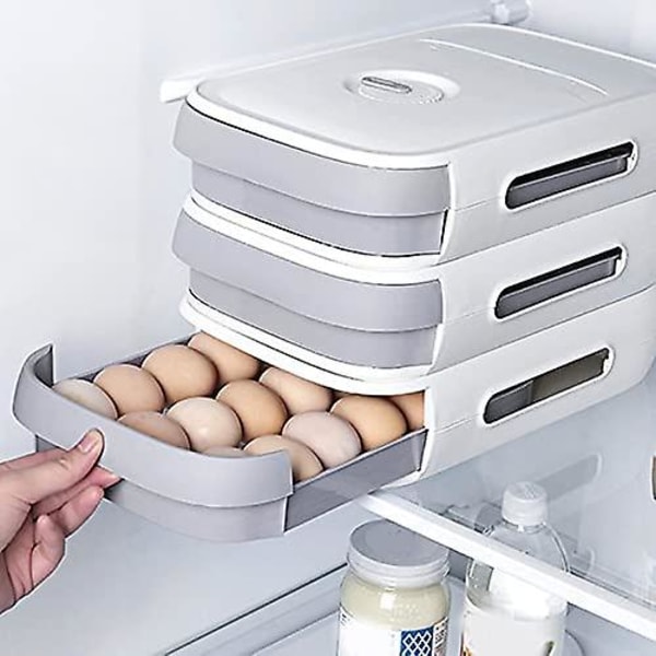 Organisering av eggbrettholder Praktisk beholderboks for eggoppbevaring