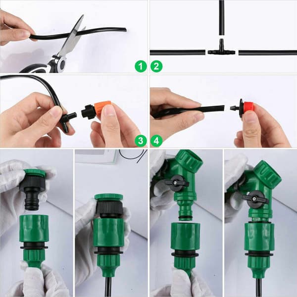 Drip irrigation kit, drip irrigation system 30m automatic drip irrigation kit for garden irrigation