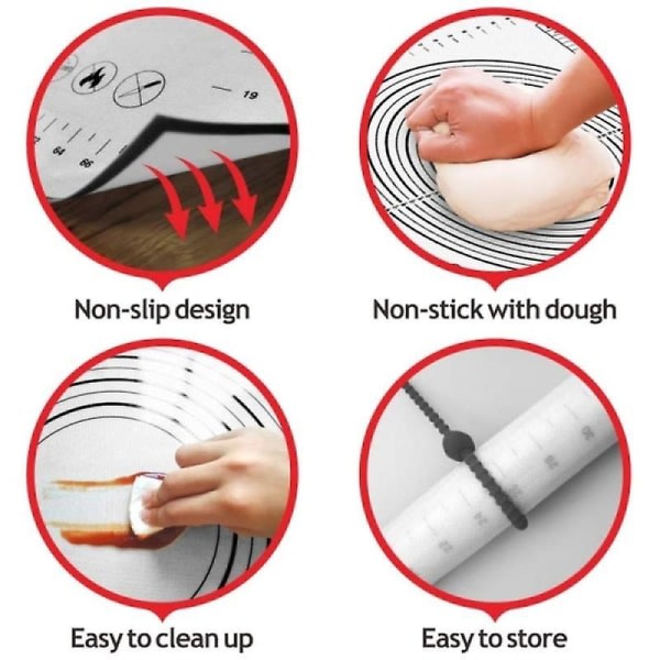 Versatile pastry mat - non-stick silicone for baking needs