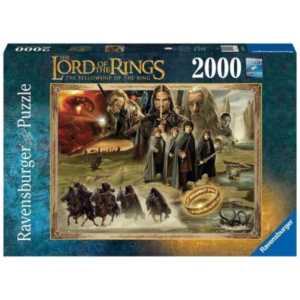 Ravensburger 2000 puslespillbrikker - The Fellowship of the Ring / The Lord of the Rings - Tegneserier og tegneserier