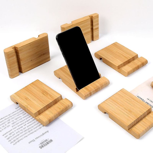 Bambuinen puhelinteline Bambuinen puinen matkapuhelinteline