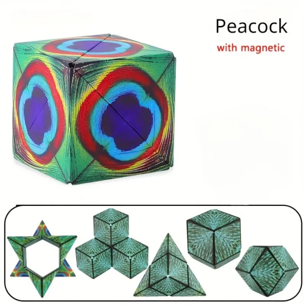 Tredimensionel Variety Magic Cube Anti Stress Legetøj Geometri Uendelig Magnetisk Udskiftelig