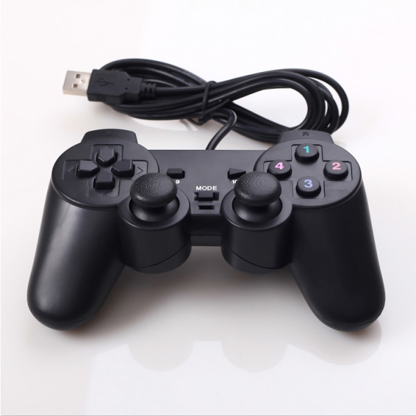 USB-kabelansluten spelkontroll för Windows PC/Raspberry Pi Gamepad Fjärrkontroll Dubbel vibrations speljoystick Joypad för stationär dator bärbar dator