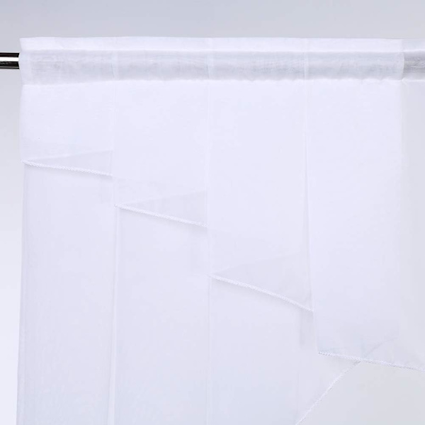Kitchen Curtains (White, 120cm*145cm) Small Sheer Curtains