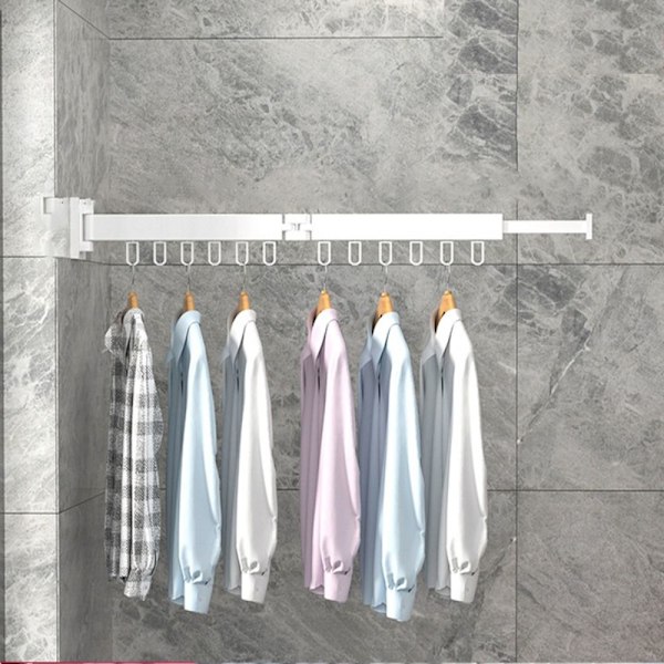 Foldbart tøjstativ Foldbart tøjstativ HVID 2 STÆNGER White_xx White 2 Rod