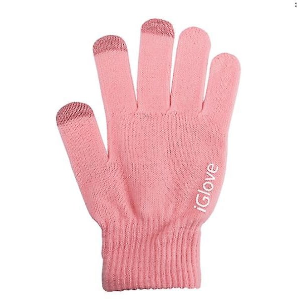 2-pak iGlove Warm Smart Touch handsker - Unisex - Sort - OneSize Pink