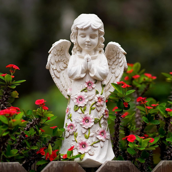 Engel utendørs hage dekor statuer – solar hage figurer gaver til mor bestemor kvinner