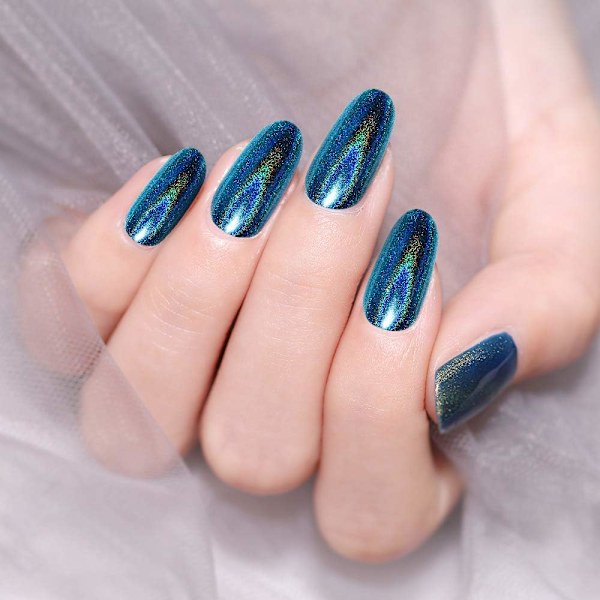 15 burkar krompläterat nagelpulver metall spegeleffekt holografisk aurora kameleont pigment 1g/burk nagelgelpolering sjöjungfru enhörning doppningspulver