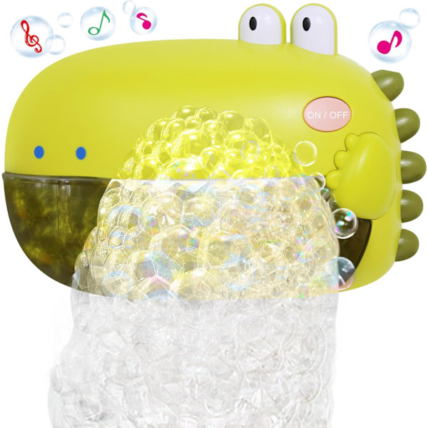 Dinosaurie Badleksaker, Baby Badleksaker för Bebisbadkaret, Småbarns Badleksaker Automatisk Bubbelmaskin Green