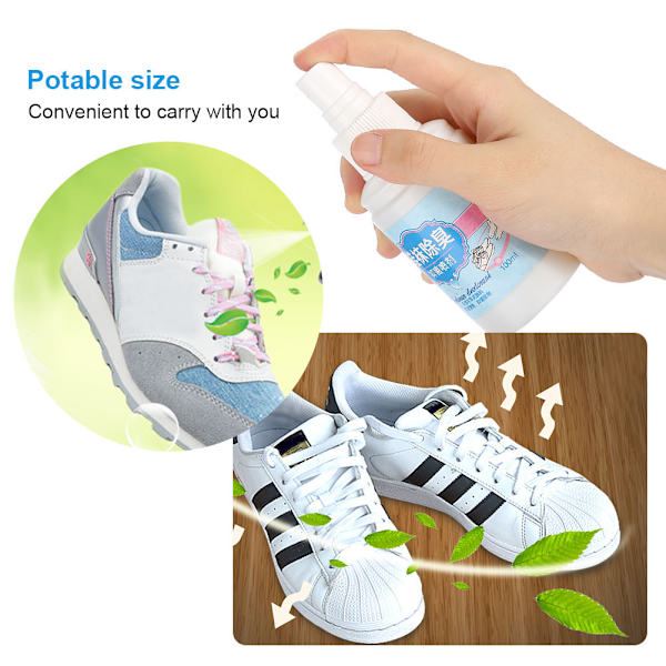100ML/Flaske Sokker Sko Deodorant Spray Sko Lukt Friskere Sokker Lukt Fjerner Spray