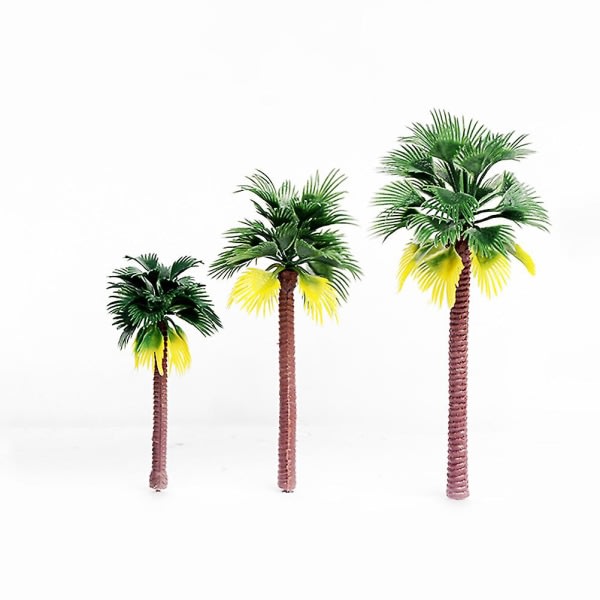 12 stk tropiske miniaturetræer kunstige planter mikrolandskabstræ sandkassetræ（12x6cm，assorteret farve）