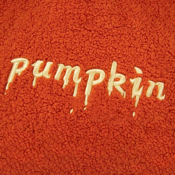 Hettegenser for kvinner, lang ermet, dobbeltsidig fleece, Halloween-gresskar-antrekk, løs komfort M