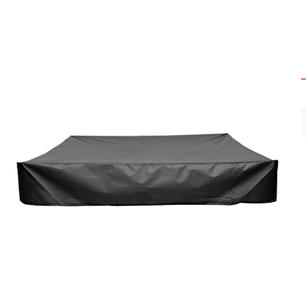 Pölytiivis suojahiekkalaatikon kansi Vedenpitävä hiekkalaatikon allaspeite musta black 180x180x20cm