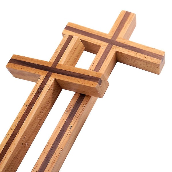 Håndlaget trekors Kristus ornamenter Vegghengende bordkors