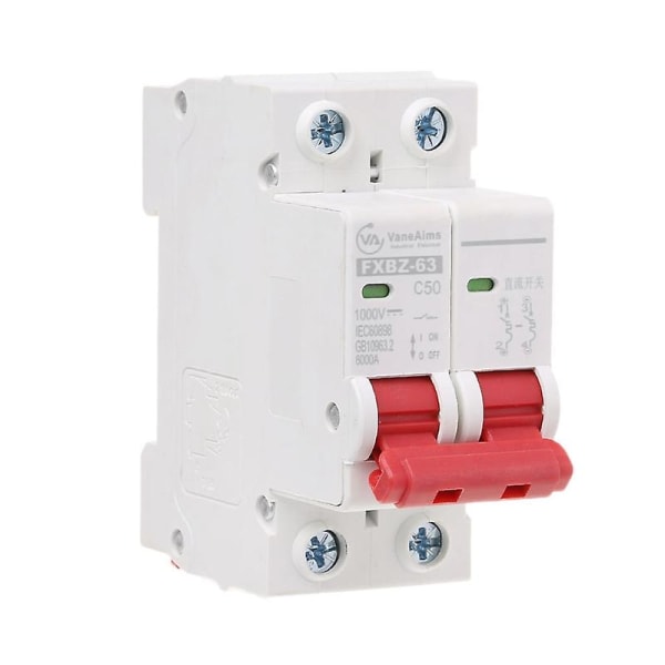 2p DC 1000v Solar Mini Circuit Breaker 16a/32a/50a DC Photovoltaic Mcb