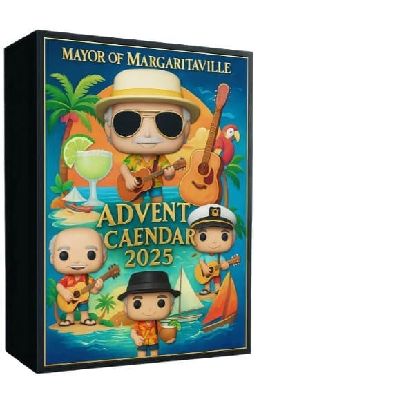 Kongen av Rock 'n' Roll Jimmy Buffett Julekalender Juletrepynt Engine Theme 26*18*3cm