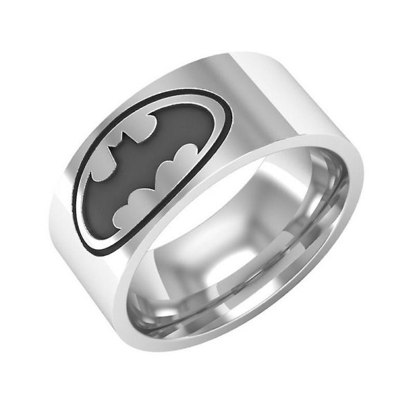 Batman Logo Ring Rustfrit Stål Herre Ring 8mm Stål
