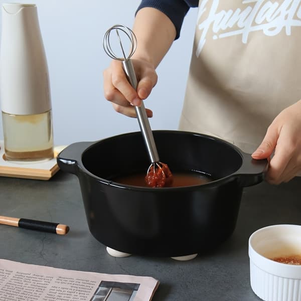 Målespatel i rustfritt stål, dobbelthodet visp, mini eggvisp, solid smørmykningsverktøy