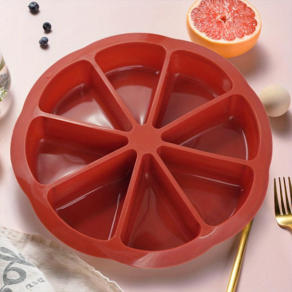 Silikone Trekant Kageform Sæt, Non-Stick 8-Huls Bageform til Muffins & Cupcakes Blue