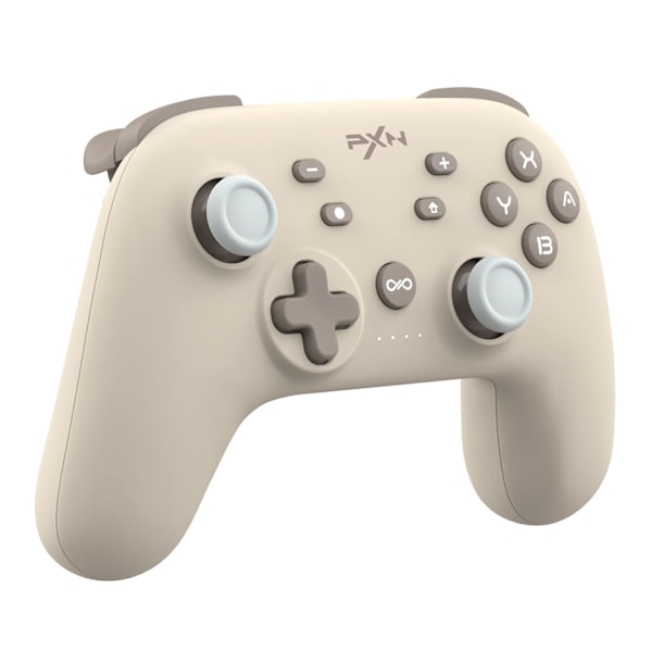 Trådløs Switch Pro-kontroller, makro, gyroakse, vekkefunksjon, programmerbar dobbeltilkobling for Switch/Lite/OLED/iOS (kun 16 versjoner) / PC (Brun)