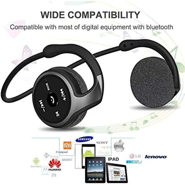 Bluetooth hörlurar Sport, trådlösa hörlurar Sport on Ear-hörlurar