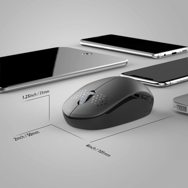 Trådløs mus, USB-modtager 1600 DPI optisk sensor til bærbar pc