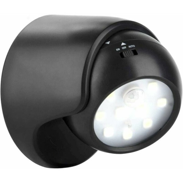 Udendørs væglampe med bevægelsessensor 1000 lumen LED udendørslampe Trådløs batteridrevet lampe kan drejes og vippes 360 grader