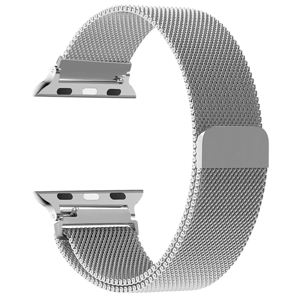 Milansk løkkebånd til Apple Watch 44mm 40mm 45mm 49mm 41mm 38mm 42mm 44 mm Armbånd iwatch Series 9 3 6 5 SE 7 8 Ultra 2 sølv silver 38mm 40mm 41mm