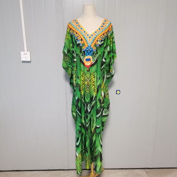Strandkjole for kvinner, kaftan-kjole, badetøydekke