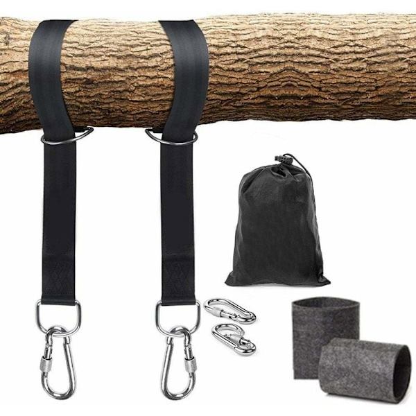 Hængekøje Stropper 1 Pakke Kit Heavy Duty Swing Stropper Suspension 150 med D Ring Max Belastning 1000KG Perfekt til Hængekøje, Voksen Børnegynge