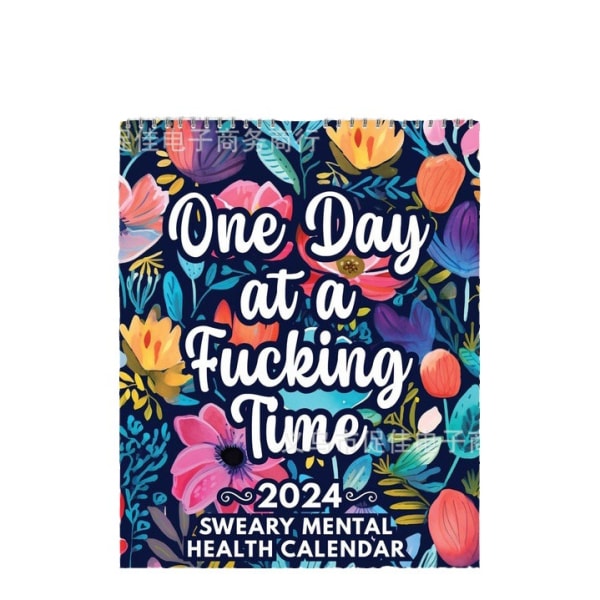 Mental Health Daily Calendar 2024 Funny Sweary Wall Calendar Dekorativ vägg Månadsplanerare, inspirerande och rolig 2024 Daily Calendar a