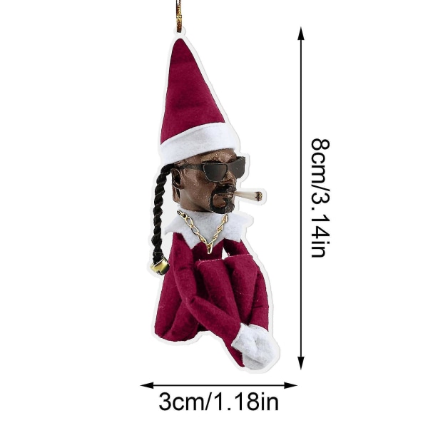 Juldocka Ornament Elf Leksak Bord Dekoration Fylld Nyår Snoop På En Stoop Mjuka Miniatyrmodeller dark blue