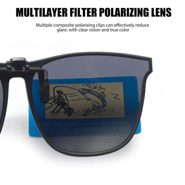 Polariserade Clip-on Flip Up Solglasögon UV400 linser Vändbara gradient tea