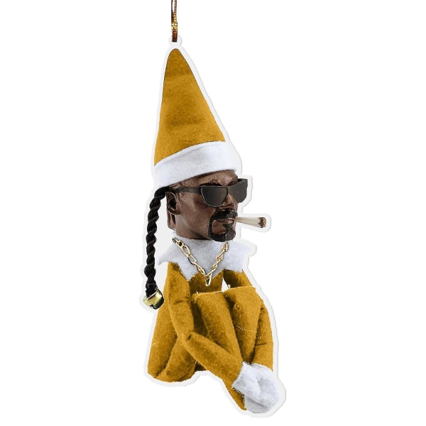 Juldocka Ornament Elf Leksak Bord Dekoration Fylld Nytt År Snoop På En Stoop Mjuk Miniatyrmodeller green