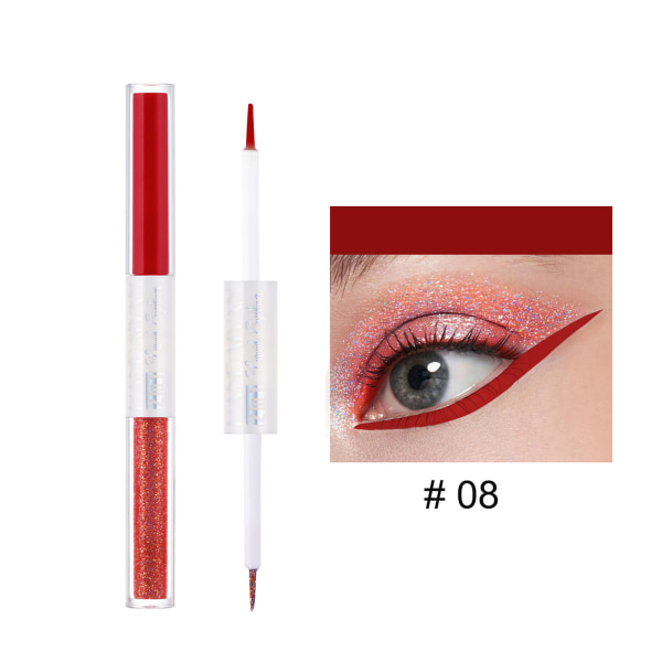 Färgglad flytande eyeliner Penna Snabbtorkande Anti-Smuts Eyeliner Pen Precision Filt Eyeliner Cosplay 9