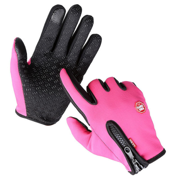 Unisex pekskärm Vinter Thermal Varm Cykling Cykel Cykel Ski Outdoor Camping pink l b